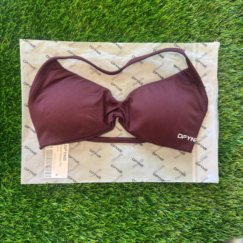Dfyne impact strappy bra espresso medium